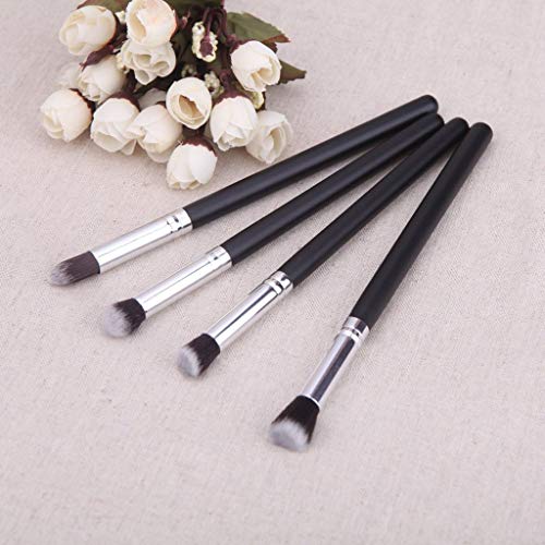 MAPPERZ Set of 4 Pcs. Medium Pencil Eyeshadow Brush For Beautiful Eye Look - Black