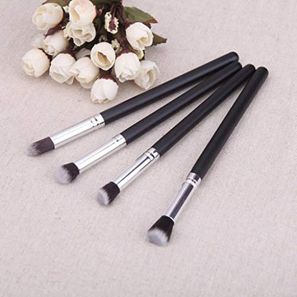 MAPPERZ Set of 4 Pcs. Medium Pencil Eyeshadow Brush For Beautiful Eye Look - Black