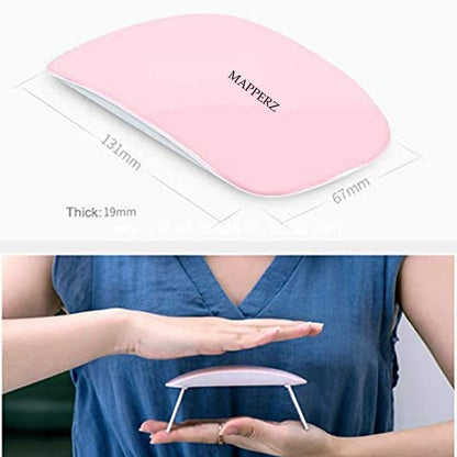 MAPPERZ UV Nail Polish Dryer 6W Foldable Nail Curing LED Lamp Portable Light For All Kind Of Nail Paints (MultiColor)