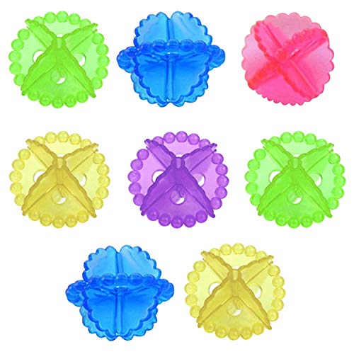 MAPPERZ Washing Machine Dryer Cleaning Soften Clothes Wash Ball/ Laundry Drying Plastic Balls Reusable Dryer Balls - Random Colors (Pack of 4)