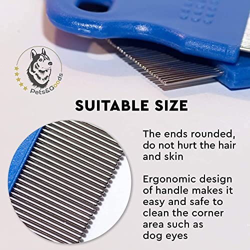 MAPPERZ Lice Comb with Metal Teeth/Nit Lice Egg Removal Stainless Steel Metal/Nit and Egg Remover - Multicolor