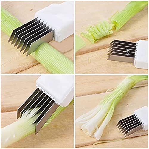 MAPPERZ Stainless Steel 5 Blade Cutter Vegetable Chopper and Fruit Slicer for Minimal Pieces Chopping (Multi Color)