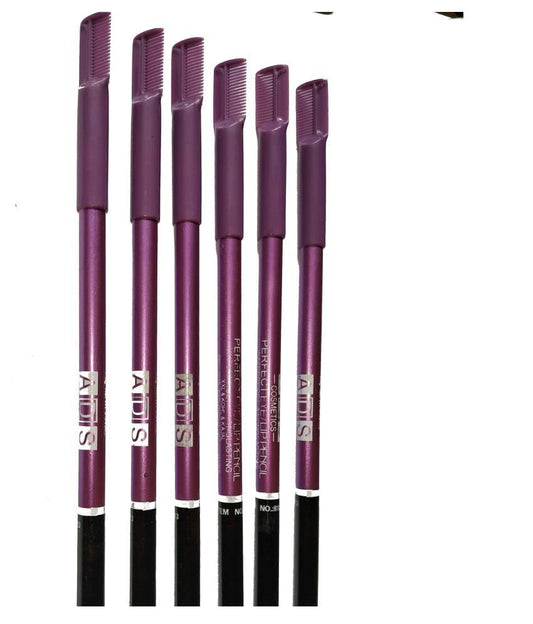 MAPPERZ Waterproof & Long lasting Eyebrow Pencil/Eyebrow Filler for Women and Girls, Long Lasting and Easy to Use (Black, Pack Of 6)