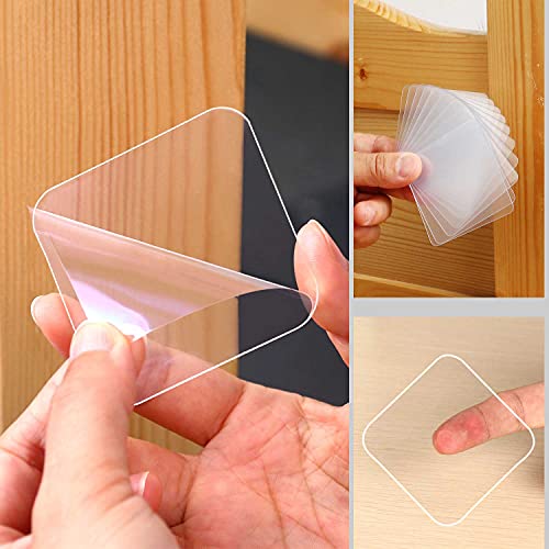 MAPPERZ Double Sided Adhesive Pads for Mounting Two Sided Precut Squares Heavy Duty Tape, Sticky Tack Double Sided No Trace Multipurpose Removable Tape for Wall Hanging Nano Wall Mount Gel, pack of 50