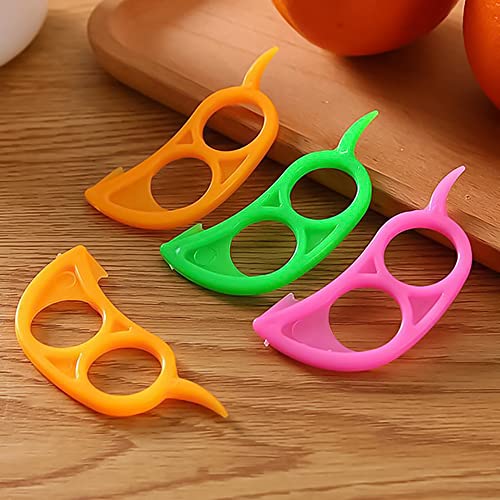 MAPPERZ Plastic Orange Peeler Mouse Shaped/ Lemon Citrus Fruit Skin Remover - Multicolor