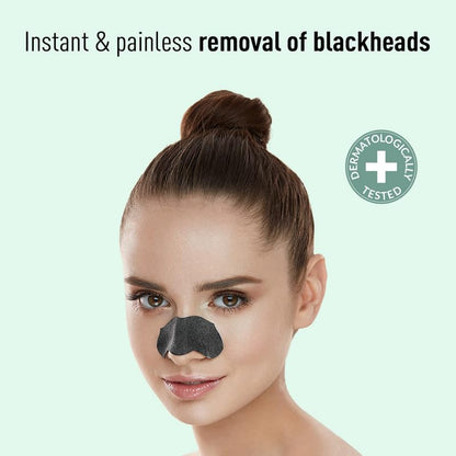 MAPPERZ Blackhead Remover Bamboo Charcoal Nose Strips Nose Dirt and Oil Remover For Womens (Pack of 10)