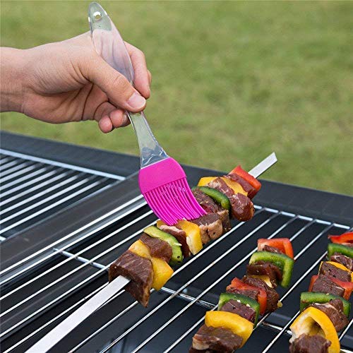 Mapperz Oil Brush for Cooking, Spatula and Pastry Brush Set, Silicon Brush for Kitchen |Silicon Heat Resistant Oil Brush with Spatula for Pastry Baking Cooking Grilling Easy and Durable (Set of 2)