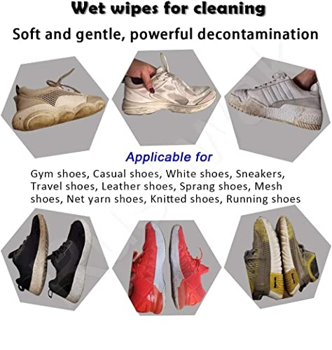 MAPPERZ Shoes Wipes Instant Shoe Cleaner Wipes Quick Sneaker Dirt Remover Disposable Cleaning Kit