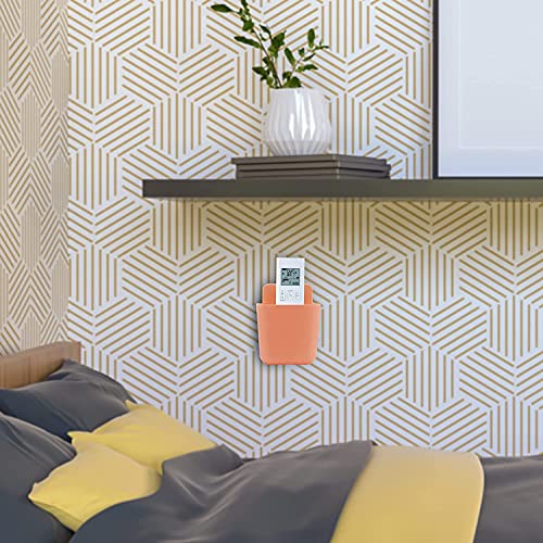 MAPPERZ Wall Stand Mobile Holder Mount Phone/Multi Purpose Plastic Storage Case Box Organiser for TV AC Remote Toothbrush Pen Charger Plug with Sticker - Pack of 1, Multicolor