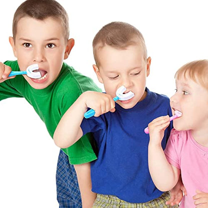 MAPPERZ 6-12 Years Kids U- Shaped Toothbrush/ Food Grade Soft Silicone Brush Head/ 360° Manual Toothbrush Oral Cleaning Tool