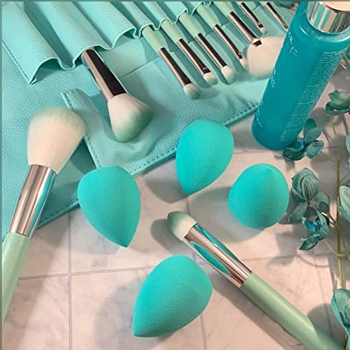 Mapperz Foundation brush | makeup sponges | Beauty Liquid Foundation Blend Artificial Persian Hair Blush Brush and Water Drop Shape Powder Sponge Puff Makeup Set (Multicolour) pack of 1