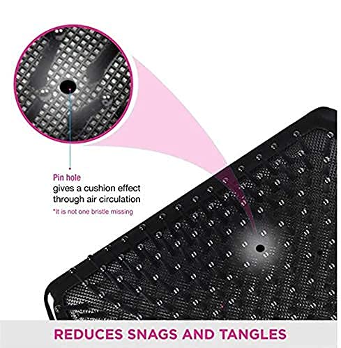 MAPPERZ Paddle Hair Brush with Ball Tip Bristles For Grooming, Straightening, Smoothing Hair, Large Square Air Cushion Detangle Paddle Brush, for Men and Women