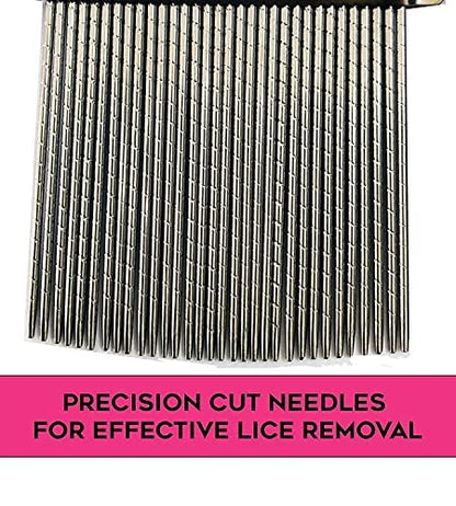 MAPPERZ Stainless Steel Lice Treatment Nit Lice Egg Removal Stainless Steel Metal Comb