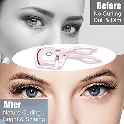 Mapperz Pvc Electric Eyelash Curler Long Lasting Heated Rechargeable Electric Eyelash Curler For Natural Lashes Handheld Eyelash Heated Curler(Random)