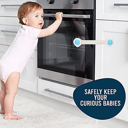 MAPPERZ Baby Infant Child Safety Strip Locks for Cabinets/Drawers/Toilet/Fridge & More