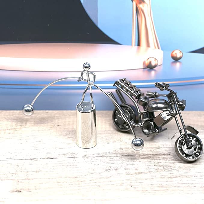 MAPPERZ Innovative Mini Steel Balance Toy Weightlifter Swing Kinetic Art Balance Toy Balancing Decompressive Science Psychology Home Office Decor Desk Decor Toy Table Ornament Gift, Pack of 1