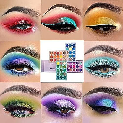 MAPPERZ Color Board Eyeshadow Palette Eye Shadow Makeup Highlighters Kit High Pigmented Professional Make up Matte and Shimmer Shades (60 Colors)