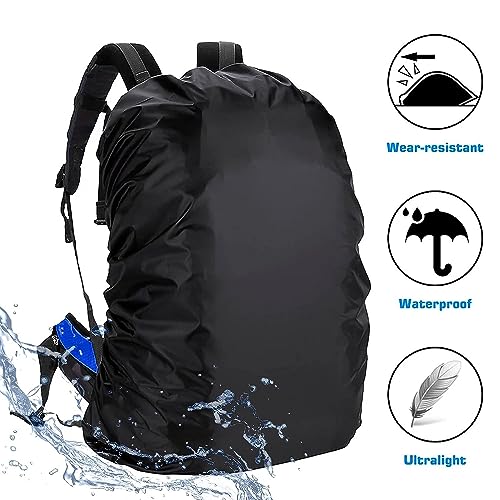 MAPPERZ Waterproof Backpack Cover with Pouch Backpack Dust and Rain Protector for School College Office and Trekking Bags (30L-35L)