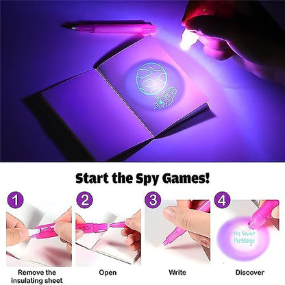 MAPPERZ Invisible Magic Pen with UV-Light Birthday Return Gift Pen for Kids