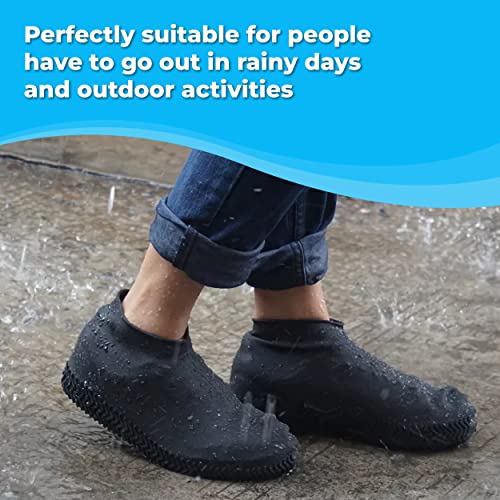 MAPPERZ Unisex Silicon Anti Slip Water Resistant Overshoes/Shoe Cover for Rain/Protector Shoe Rain Cover for Men, Women - Multicolor