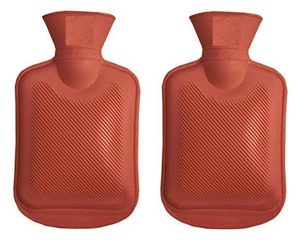 MAPPERZ Rubber Hot Water Bag/Non-Electrical Hot Water Bag For Pain Relief (Pack of 2)