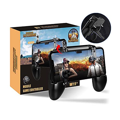 MAPPERZ Mobile Controller L1R1 Mobile Game Trigger Gamepad 4 Finger Shooting Sensitive Controller with Joystick Conductive Stretchable Gaming, Pack Of 1