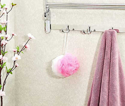 MAPPERZ Bath Shower Loofah Sponge Pouf/Body Scrubber Exfoliator/Round Loofah for Men and Women (Pack of 1)