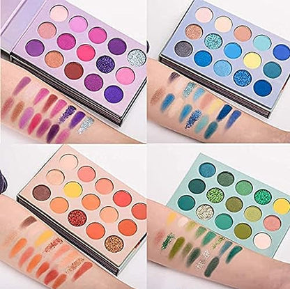 MAPPERZ Color Board Eyeshadow Palette Eye Shadow Makeup Highlighters Kit High Pigmented Professional Make up Matte and Shimmer Shades (60 Colors)
