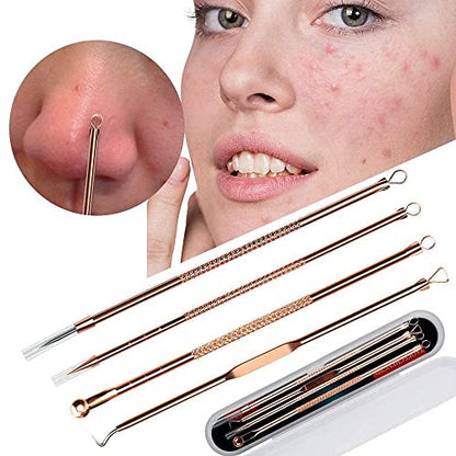 MAPPERZ Blackhead Acne Removal Needle Kit 4 Pcs Cleaning Tool Blemish Pimple Comedone for Women and Men