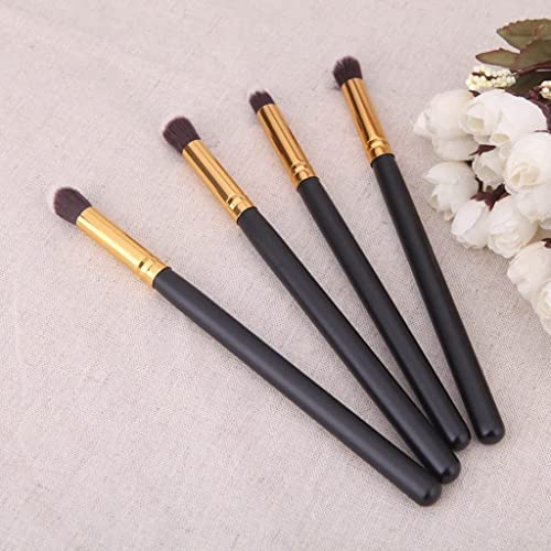 MAPPERZ Eyeshadow Blending Bristle Pencil Brush Eyeshadow Foundation Mascara Blending Pencil Brushes Black Brush - Set of 4