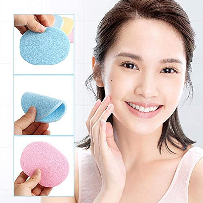 Mapperz Facial Cleaning Wash Puff Sponge | Makeup Washing Pad Deep Cleansing & Exfoliating Facial Sponge - Assorted Color