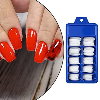 MAPPERZ 12 Jars Fine Glitter Set, 100 Fake White False Nails Artificial Fingernail Acrylic Tips, 12 Color Art and Craft Glitter, Eyeshadow Makeup Nail Art Glitter, Combo Of 12 Glitter & 100 Pc Nails