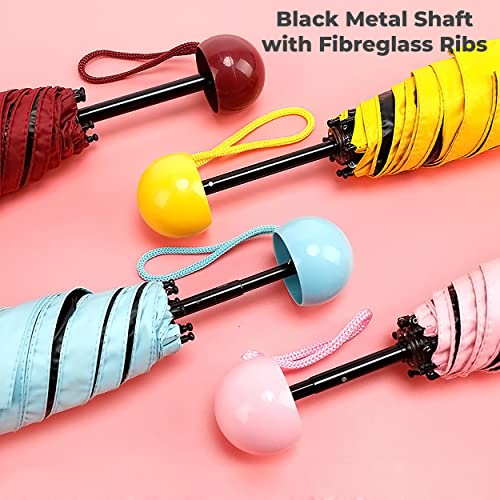MAPPERZ Ultra Lights Mini Folding Umbrella with Compact Capsule Case