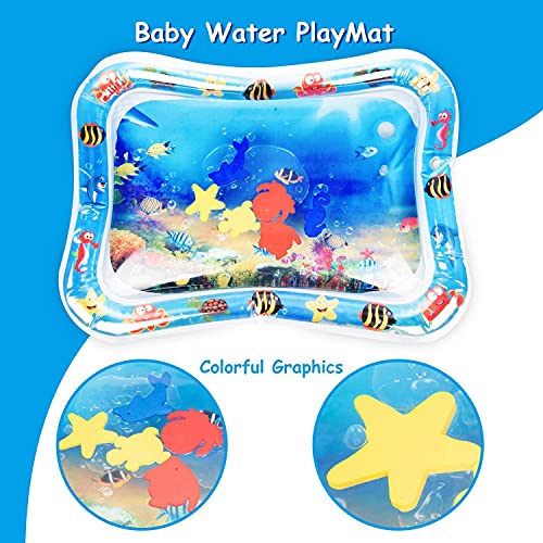 MAPPERZ Baby Kids Water Play Mat Toys Baby Slapped Pad Water & Leak Proof Baby Carpet Inflatable, Fun & Play Centre Indoor and Outdoor Water Play Mat for Babies