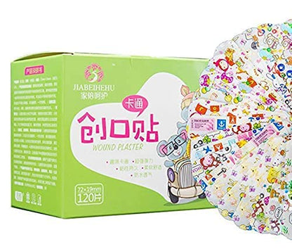 MAPPERZ Self Adhesive Non Toxic Printed Bandage | Cute Printed Cartoon Waterproof Band Emergency Bandage Kit For Kids/Children, Pack Of 20