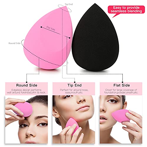 MAPPERZ Makeup Brush Kit of Cleaning Pad Foundation Brush Eyeshadow Pencil Brushes Makeup Sponges Blender Puff Makeup Brushes (Set Of 5)