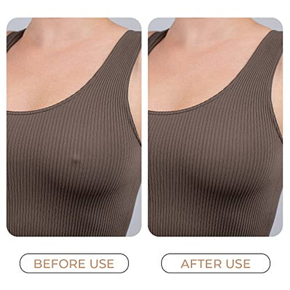 MAPPERZ Adhesive Reusable Nipple Cover for Women's and Girls, Sticky Silicone Nipple Pasties Sticker, Invisible Sticky Breast Petal, Breast Cover Bra Liner, Thin Silicone Bra Pad, Nude Color