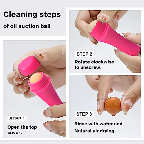MAPPERZ Oil-absorbing Volcanic Roller, Reusable Portable Oily Skin Control On the Go, Instant Results Remove Excess Shine Rolling Stone for Oil Face Care, Natural Stone Mini Massager, Pack Of 1