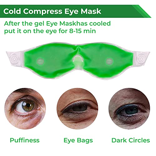 Aloe Vera Cool Gel Eye Mask Summer Ice Cooling Sleeping Mask for Eye Patches Remove Dark Circles Fatigue Cool Eyes Patch Pads Eye Care