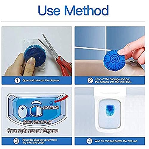 MAPPERZ Automatic Toilet Bowl Cleaner Flush Tank Tablets Stain Remover Bathroom(Color- Blue)