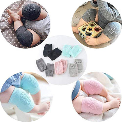 MAPPERZ 2 Pair Baby Knee and Elbow pad Baby Crawling Elbow pad Baby Leg Warmer Baby Kneecap (Multi Color) (2 Pair)