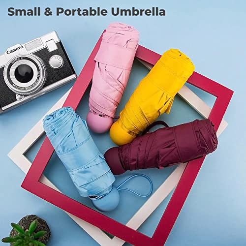 MAPPERZ Ultra Lights Mini Folding Umbrella with Compact Capsule Case