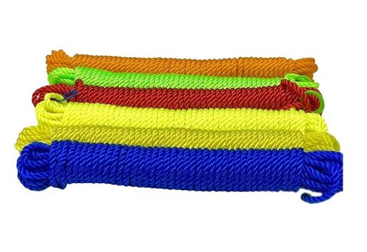 MAPPERZ PVC Coated Rope for Drying Clothes 3 Meter Hanging Rope for Indoor and Outdoor Purpose (Pack of 1)