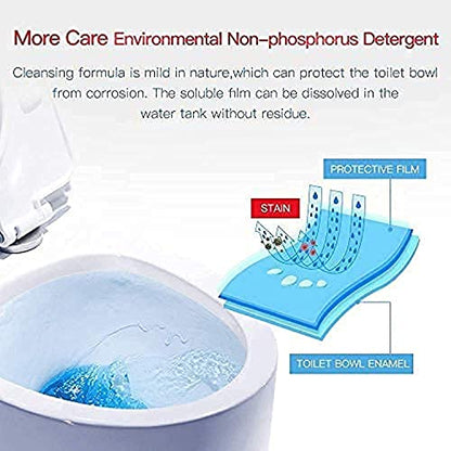 MAPPERZ Automatic Toilet Bowl Cleaner Flush Tank Tablets Stain Remover Bathroom(Color- Blue)