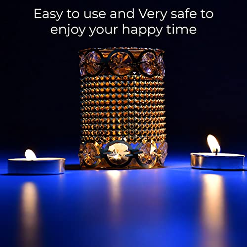 MAPPERZ Golden Metal Hanging Jhoomer Lantern Light, Small Antique LED String Series Fairy Lamp for Home, Balcony, Bedroom, Diwali, Festival Decoration Indian, 200Cm Length, in-Outdoor, PC-1