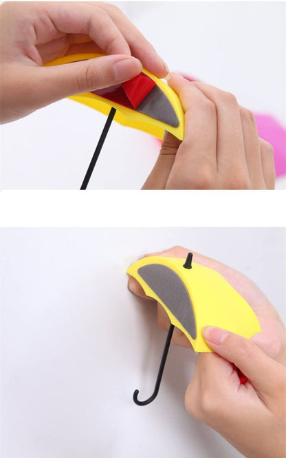 MAPPERZ Plastic Multipurpose Umbrella Key Hat Holder Wall Hanging Hook - (Multicolor)