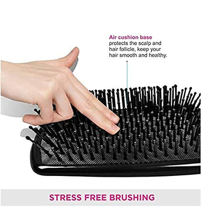 MAPPERZ Hair Straightener Brush/ Large Square Air Cushion Detangle Paddle Brush with Ball Tip Bristles For Professional Hair Styling and Cutting/ Men and Women