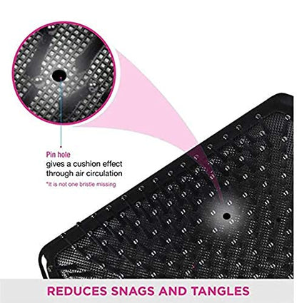MAPPERZ Hair Straightener Brush/ Large Square Air Cushion Detangle Paddle Brush with Ball Tip Bristles For Professional Hair Styling and Cutting/ Men and Women