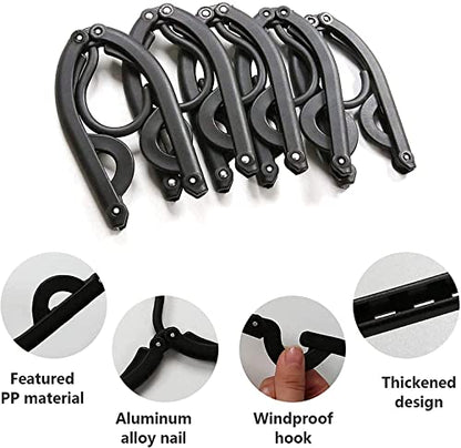 MAPPERZ Space Saving Foldable Clothes Hanger/ Clothing Drying Hanger with Anti-Slip Groove for Home Travel Outdoor Camping Hiking