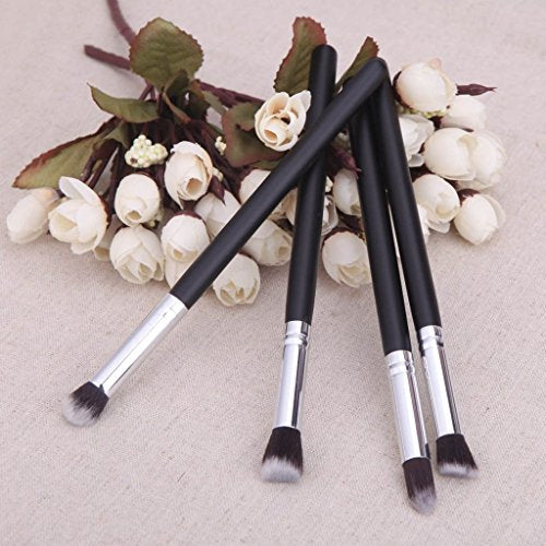 MAPPERZ Set of 4 Pcs. Medium Pencil Eyeshadow Brush For Beautiful Eye Look - Black